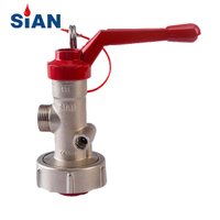 Válvula de extintor de incendios con aprobación CE Válvula de latón de marca SiAN para extintor de incendios de polvo seco