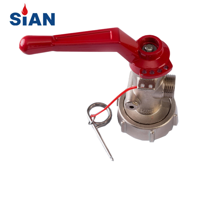 Extintor de polvo seco de alta calidad, válvula de cobre latón de 20bar con dispositivo de seguridad